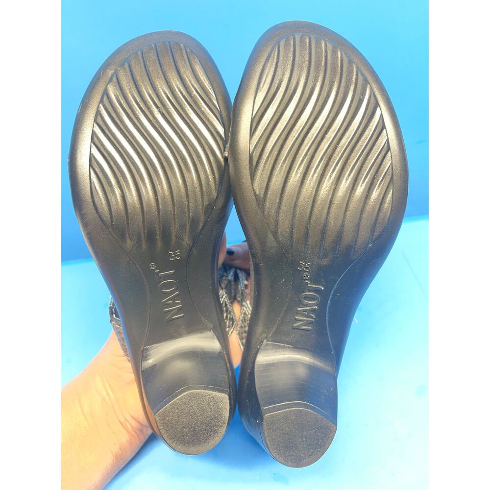 Naot Sandal Womens 35 US 5 Novel Casual Slip On Slide Leather Gray - Picture 7 of 9